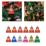 Maxbell 6 Pieces Wrapping Bags Decorative Drawstring Bags for Christmas Red