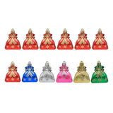 Maxbell 6 Pieces Wrapping Bags Decorative Drawstring Bags for Christmas Red