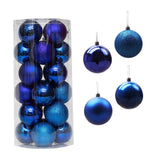 Maxbell 24 Pieces Christmas Balls Ornament Shatterproof for Wedding Holiday Home Blue