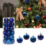 Maxbell 24 Pieces Christmas Balls Ornament Shatterproof for Wedding Holiday Home Blue