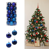 Maxbell 24 Pieces Christmas Balls Ornament Shatterproof for Wedding Holiday Home Blue