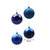 Maxbell 24 Pieces Christmas Balls Ornament Shatterproof for Wedding Holiday Home Blue