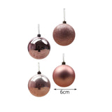 Maxbell 24 Pieces Christmas Balls Ornament Shatterproof for Wedding Holiday Home Pink Aureate