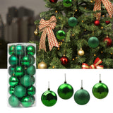 Maxbell 24 Pieces Christmas Balls Ornament Shatterproof for Wedding Holiday Home Green