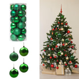 Maxbell 24 Pieces Christmas Balls Ornament Shatterproof for Wedding Holiday Home Green