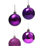 Maxbell 24 Pieces Christmas Balls Ornament Shatterproof for Wedding Holiday Home Amaranth