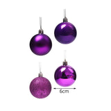 Maxbell 24 Pieces Christmas Balls Ornament Shatterproof for Wedding Holiday Home Amaranth