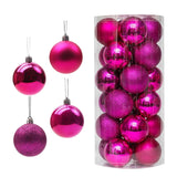 Maxbell 24 Pieces Christmas Balls Ornament Shatterproof for Wedding Holiday Home Rosy