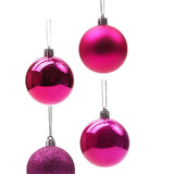 Maxbell 24 Pieces Christmas Balls Ornament Shatterproof for Wedding Holiday Home Rosy