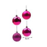 Maxbell 24 Pieces Christmas Balls Ornament Shatterproof for Wedding Holiday Home Rosy