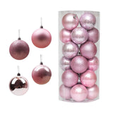 Maxbell 24 Pieces Christmas Balls Ornament Shatterproof for Wedding Holiday Home Pink