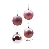 Maxbell 24 Pieces Christmas Balls Ornament Shatterproof for Wedding Holiday Home Pink