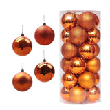 Maxbell 24 Pieces Christmas Balls Ornament Shatterproof for Wedding Holiday Home Orange