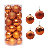 Maxbell 24 Pieces Christmas Balls Ornament Shatterproof for Wedding Holiday Home Orange