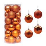 Maxbell 24 Pieces Christmas Balls Ornament Shatterproof for Wedding Holiday Home Orange