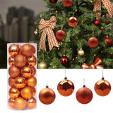 Maxbell 24 Pieces Christmas Balls Ornament Shatterproof for Wedding Holiday Home Orange