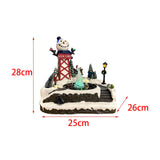 Maxbell LED Lighted village House Scene Resin Ornament for Holiday Home