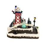 Maxbell LED Lighted village House Scene Resin Ornament for Holiday Home
