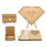 Maxbell 4x Wedding Reception Guest Book with Stand for Holiday Centerpiece Events