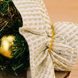 Maxbell Mini Artificial Christmas Tree Hanging Ornaments for Countertop Indoor Desk Yellow