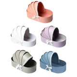 Maxbell Lace Ribbon Flower Box Arrangement Basket for Wedding Home Decor Birthday Pink