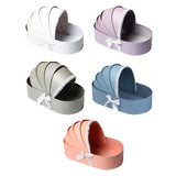 Maxbell Lace Ribbon Flower Box Arrangement Basket for Wedding Home Decor Birthday Pink