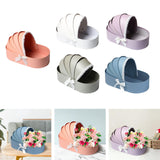 Maxbell Lace Ribbon Flower Box Arrangement Basket for Wedding Home Decor Birthday Pink