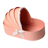 Maxbell Lace Ribbon Flower Box Arrangement Basket for Wedding Home Decor Birthday Pink