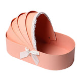 Maxbell Lace Ribbon Flower Box Arrangement Basket for Wedding Home Decor Birthday Pink