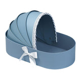 Maxbell Lace Ribbon Flower Box Arrangement Basket for Wedding Home Decor Birthday Blue