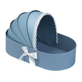 Maxbell Lace Ribbon Flower Box Arrangement Basket for Wedding Home Decor Birthday Blue