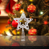 Maxbell Christmas Tree Top Xmas Decor Xmas Tree Ornament Window Party A Argent