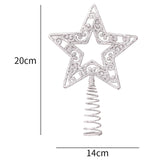 Maxbell Christmas Tree Top Xmas Decor Xmas Tree Ornament Window Party A Argent