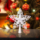 Maxbell Christmas Tree Top Xmas Decor Xmas Tree Ornament Window Party B Argent