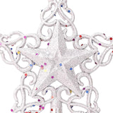 Maxbell Christmas Tree Top Xmas Decor Xmas Tree Ornament Window Party B Argent