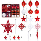 Maxbell 68 Pieces Christmas Ball Ornament Charm Pendants for Festival Decorative