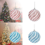 Maxbell Sequined Ball Pendants Shatterproof for Festival Xmas New Year Pink