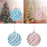 Maxbell Sequined Ball Pendants Shatterproof for Festival Xmas New Year Pink