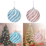 Maxbell Sequined Ball Pendants Shatterproof for Festival Xmas New Year Pink