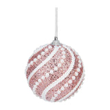 Maxbell Sequined Ball Pendants Shatterproof for Festival Xmas New Year Pink