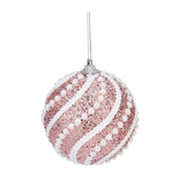 Maxbell Sequined Ball Pendants Shatterproof for Festival Xmas New Year Pink