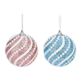 Maxbell Sequined Ball Pendants Shatterproof for Festival Xmas New Year Pink