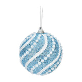 Maxbell Sequined Ball Pendants Shatterproof for Festival Xmas New Year Blue