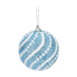 Maxbell Sequined Ball Pendants Shatterproof for Festival Xmas New Year Blue