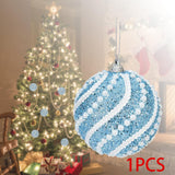 Maxbell Sequined Ball Pendants Shatterproof for Festival Xmas New Year Blue