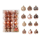 Maxbell 48 Pieces Xmas Tree Hanging Ornaments for Party New Year Decoration Rose Aureate