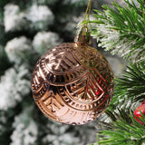 Maxbell 48 Pieces Xmas Tree Hanging Ornaments for Party New Year Decoration Rose Aureate