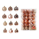 Maxbell 48 Pieces Xmas Tree Hanging Ornaments for Party New Year Decoration Rose Aureate
