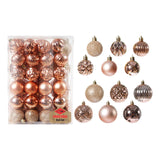 Maxbell 48 Pieces Xmas Tree Hanging Ornaments for Party New Year Decoration Rose Aureate