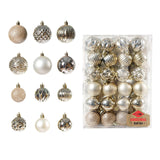 Maxbell 48 Pieces Xmas Tree Hanging Ornaments for Party New Year Decoration Champagne
